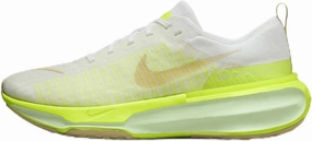 Nike Invincible 3 Men's Road Running Shoes (DR2615-104, White/Volt/Sail/Team Gold) Size 10.5