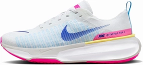 Nike Invincible 3 Men's Road Running Shoes (DR2615-105, White/Photon Dust/Fierce Pink/Deep Royal Blue) Size 6.5