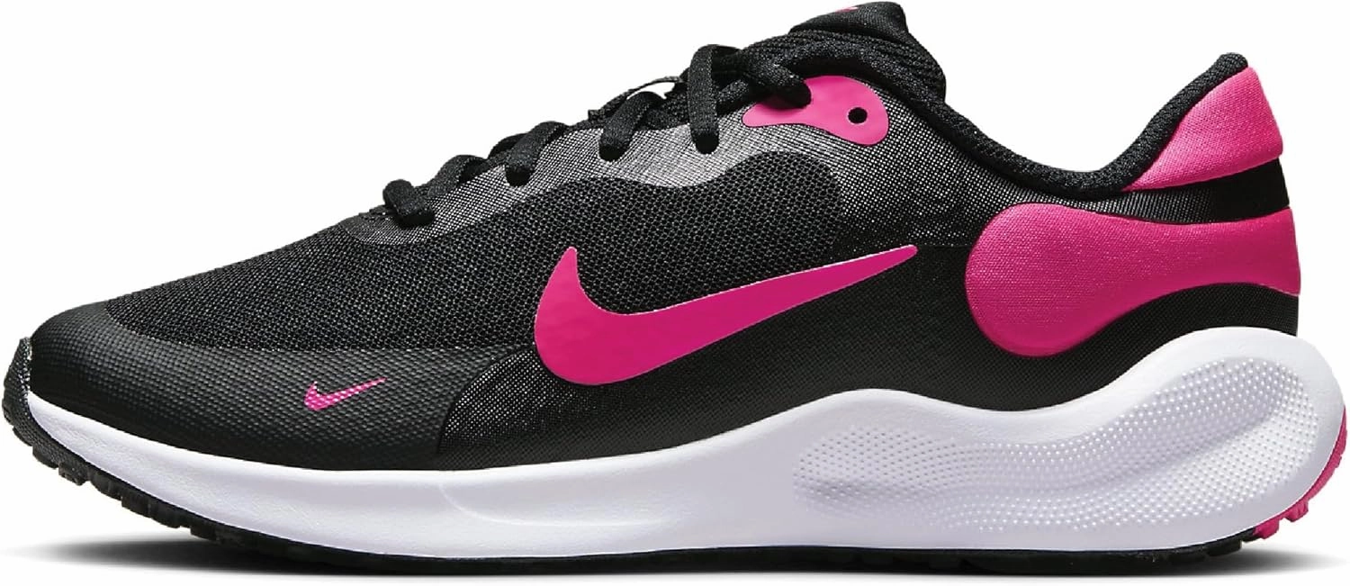 Nike Revolution 7 Boys FB7689-002 (Black/Hyper Pink-White), Size 7