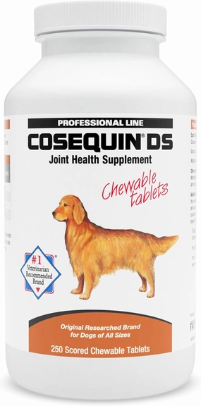 Nutramax Cosequin DS Joint Health Supplement for Dogs - With Glucosamine and Chondroitin, 250 Chewable Tablets