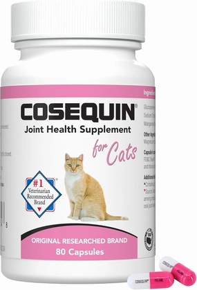 Nutramax Laboratories Cosequin Joint Health Supplement for Cats - With Glucosamine and Chondroitin, 80 Capsules