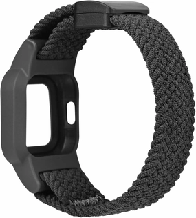Nylon Strap Compatible with Garmin Vivofit Jr. 3 Bands Watch Sport Hoop&Loop Wristband - Black