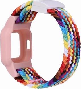 Nylon Strap Compatible with Garmin Vivofit Jr. 3 Bands Watch Sport Hoop&Loop Wristband - Black