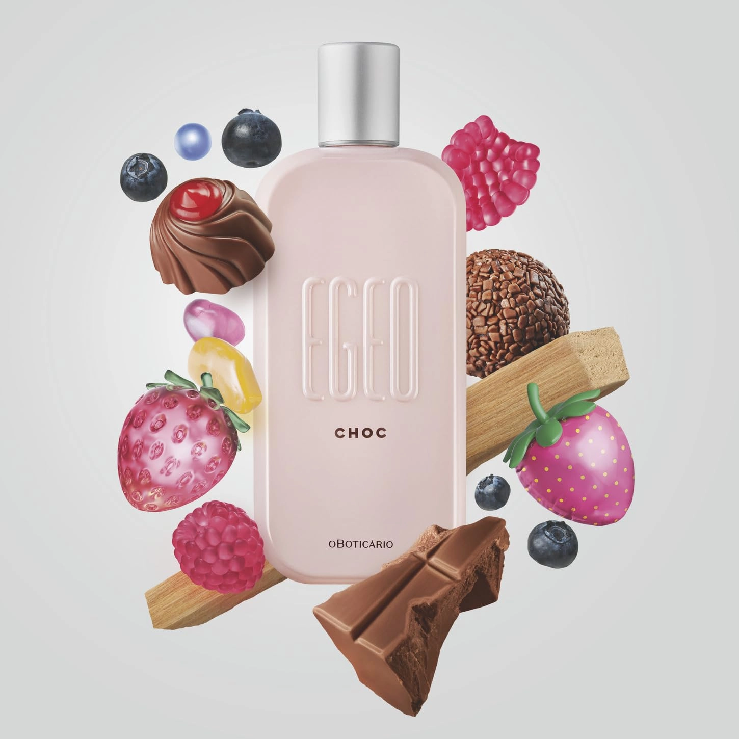 O Boticário Egeo Choc Eau de Toilette, Orange Plum & Apricot Fragrance Perfume for Women, 3 Ounce