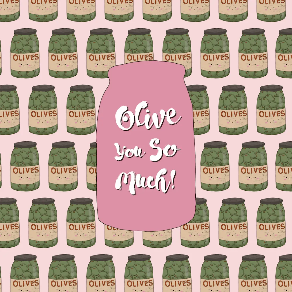 Olive You So Much - Eco Greeting Card