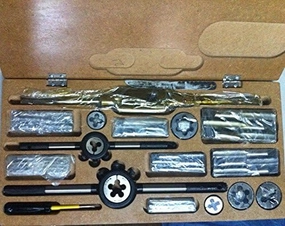 OMEX TRIUMPH NORTON BSA 32 PC. 1/4" - 3/4" WHITWORTH CEI BSC TAP & DIE SET - BOXED