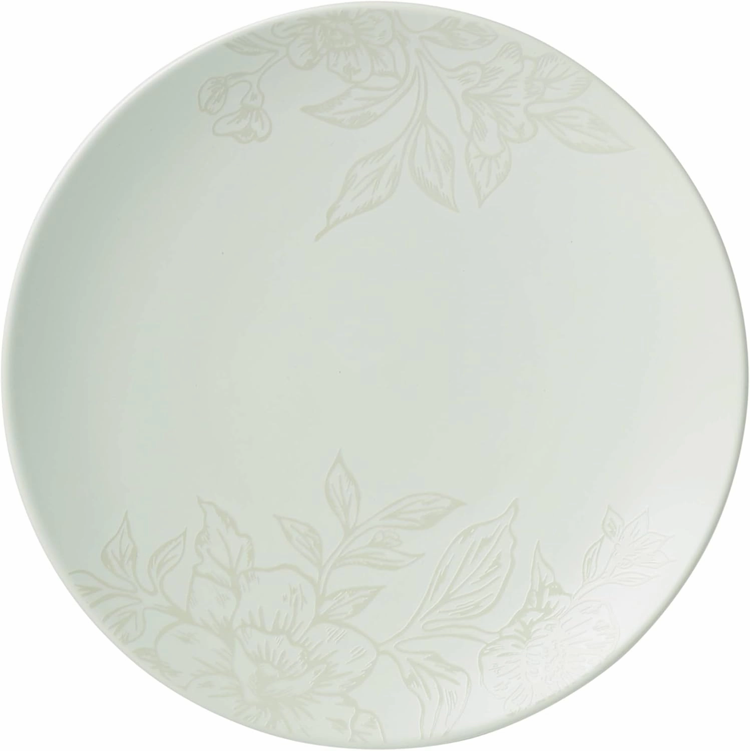 Oneida 897395 Roseto 12-Piece Dinnerware Set, Soft Sage
