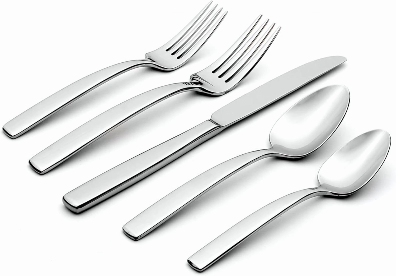 Oneida Kassia Piece Flatware Set, 20 Count, Silver