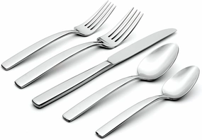 Oneida Kassia Piece Flatware Set, 20 Count, Silver