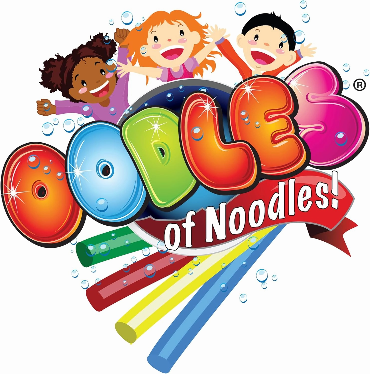 Oodles of Noodles 7 Pack Deluxe Foam Pool Swim Noodles Includes 12 Inch Beach Ball