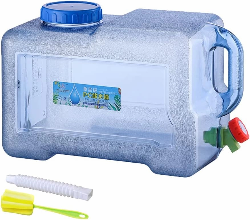 Orgonite Camping Water Container with Faucet - Portable Emergency Water Storage Tank for Outdoor Camping Hiking