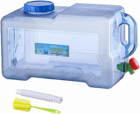 Orgonite Camping Water Container with Faucet - Portable Emergency Water Storage Tank for Outdoor Hiking