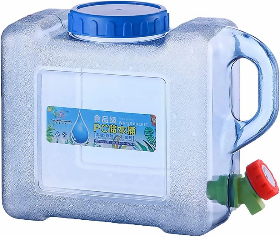 Orgonite Portable Water Tank with Faucet - Camping Bucket with Tap for Outdoor Hiking & Emergency Use