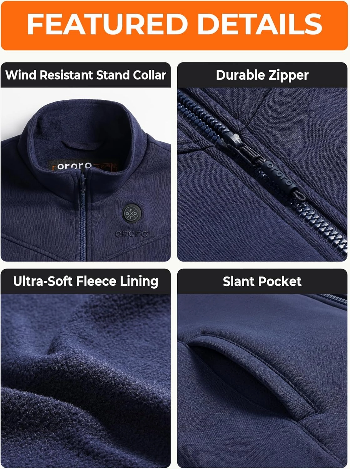 ORORO Women's Heated Fleece Vest with Battery, Lightweight Heating Vest Fleece (Charger Not Included)