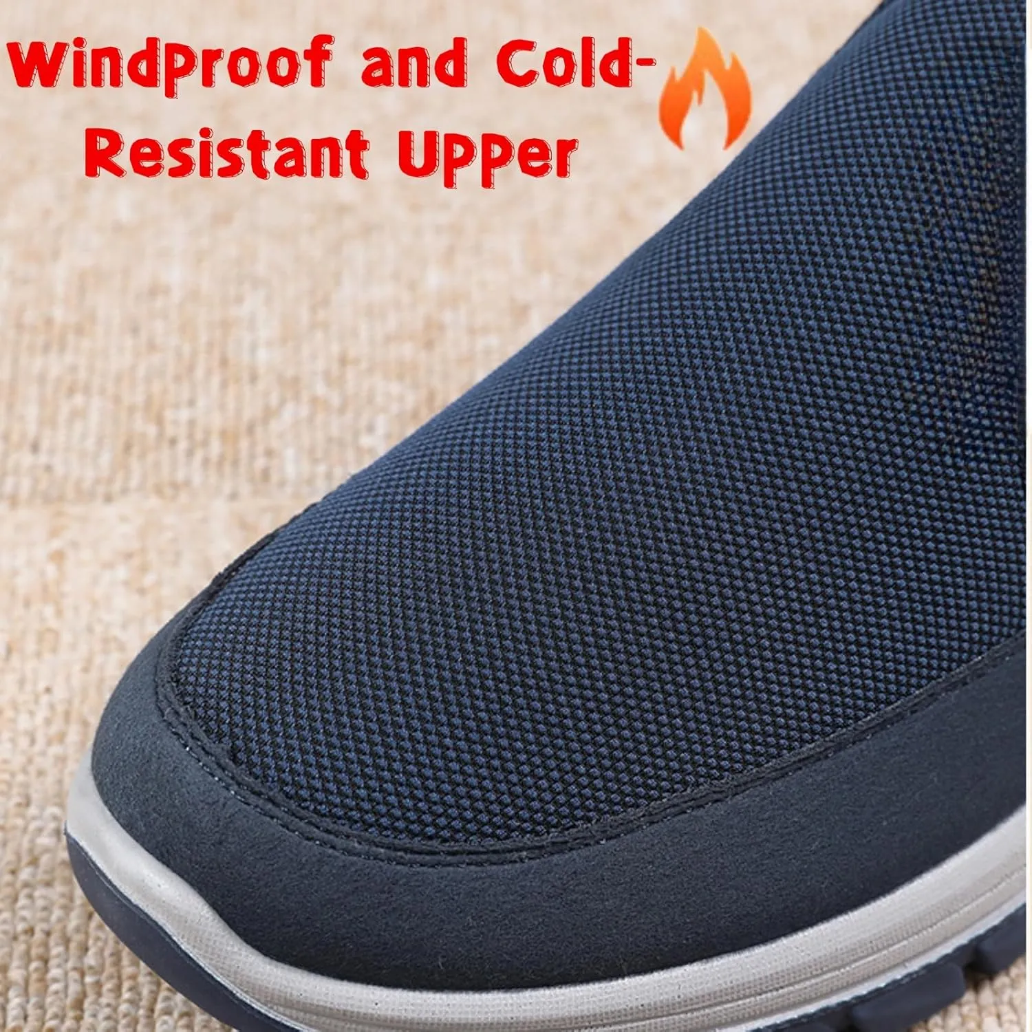 Orthowalkway Mens Shoes Plush Mens Orthopedic Slip On Shoes Outdoor Non Slip Orthopedic Sneakers