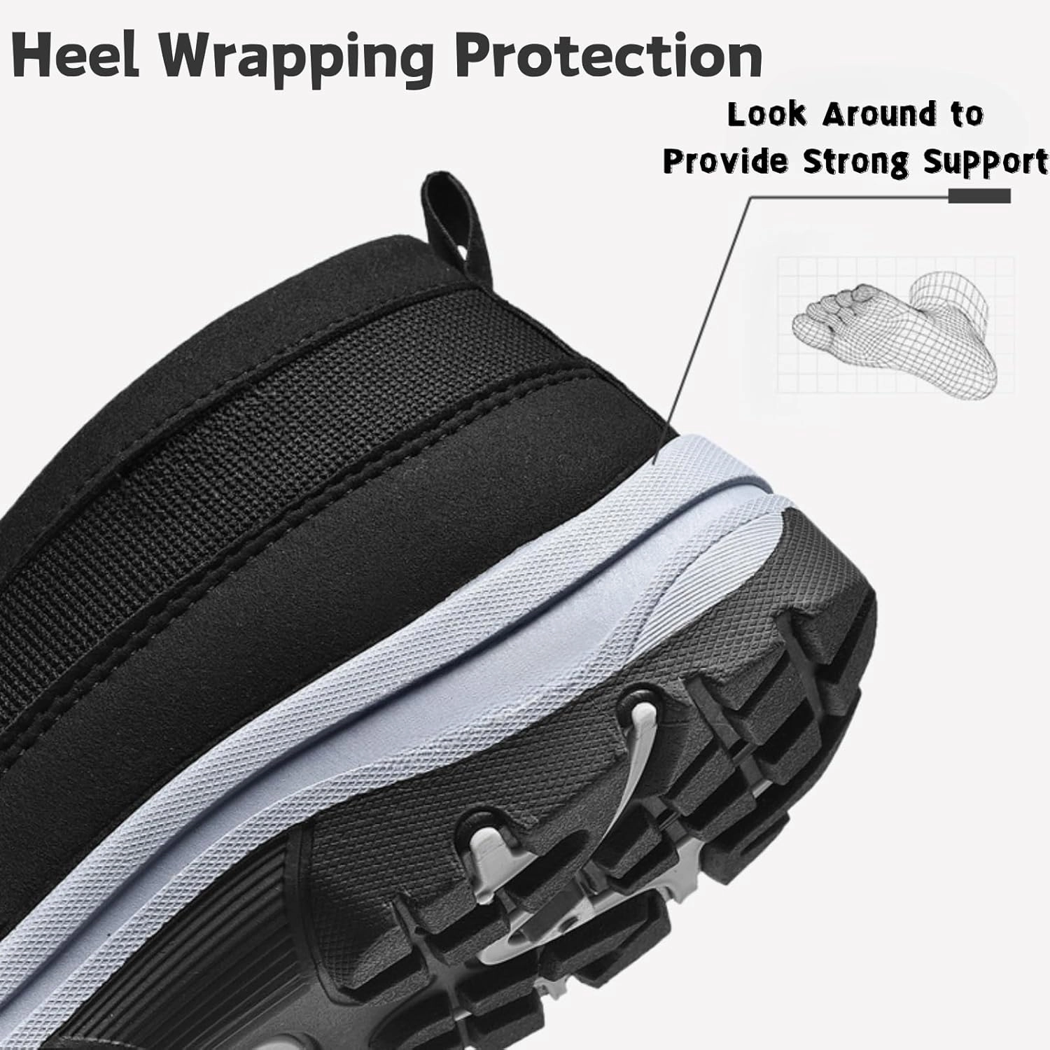 Orthowalkway Mens Shoes Plush Mens Orthopedic Slip On Shoes Outdoor Non Slip Orthopedic Sneakers