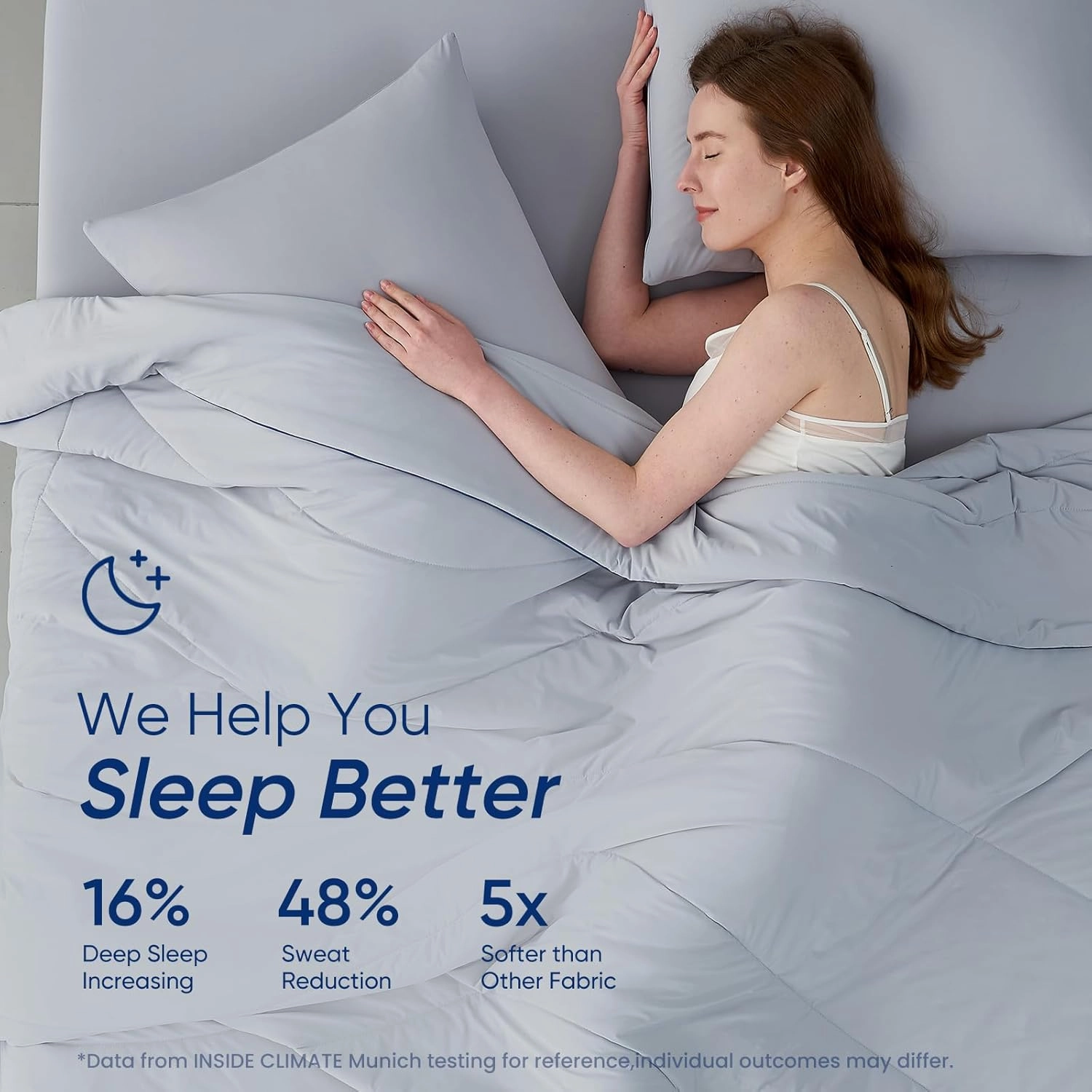 Outlast® Cooling Comforter, Instant Cooling Blanket for Hot Sleepers Queen King Size Bedding Quilt,Luxurious Bedding Comforter for All Season,NASA-Grade Temp Control for Deep Sleep