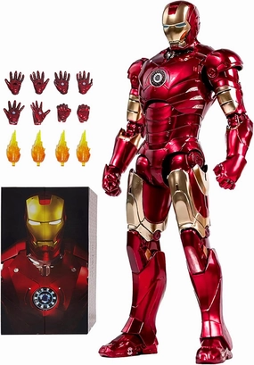 OVONNI 7 Inch Ironman MK3 Action Figure,Exquisite Painting Collectible Figure with Lots of Accessories (1/10 Scale)