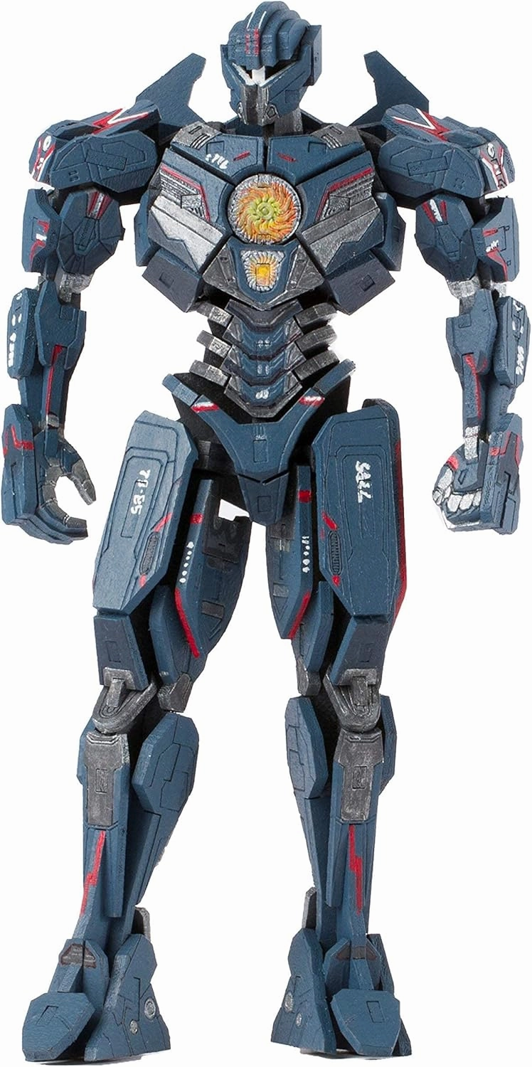 Pacific Rim Uprising Gipsy Avenger 3D Wood Puzzle Model Figure Kit w/Exclusive Poster (145 Pcs) - Build & Paint 3-D Movie Replica Toy, No Glue Required - Gift for Teens, Men, Father's Day - 12 
