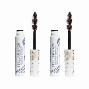 Pacifica Beauty Stellar Gaze Length & Strength Brown Mascara, For Volume and Length, Vitamin B   Coconut, Natural Lash Effect, Silicone, Sulfate   Paraben Free, Vegan and Cruelty Free, Pack of 2