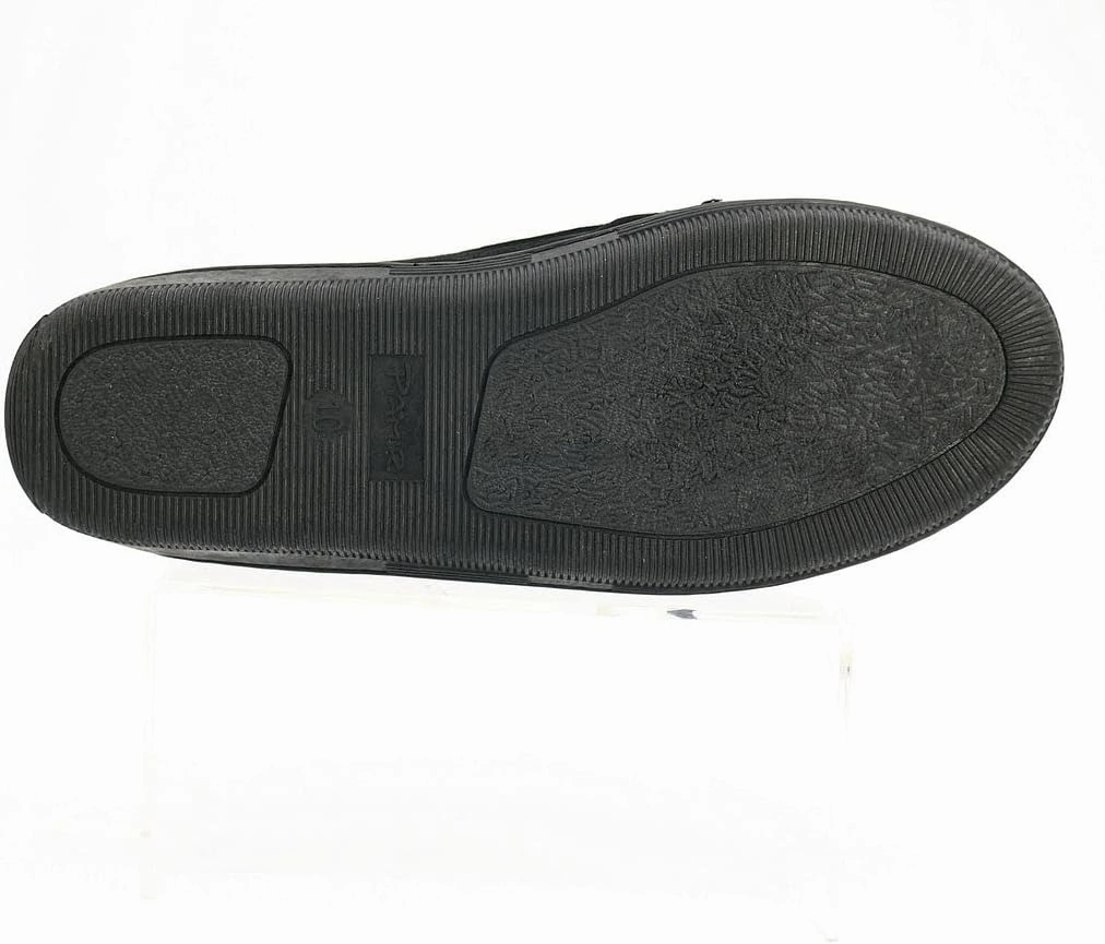 PAMIR Men's Genuine suede Faux Fur Lined Slip on Moccasin Slippers Indoor Outdoor