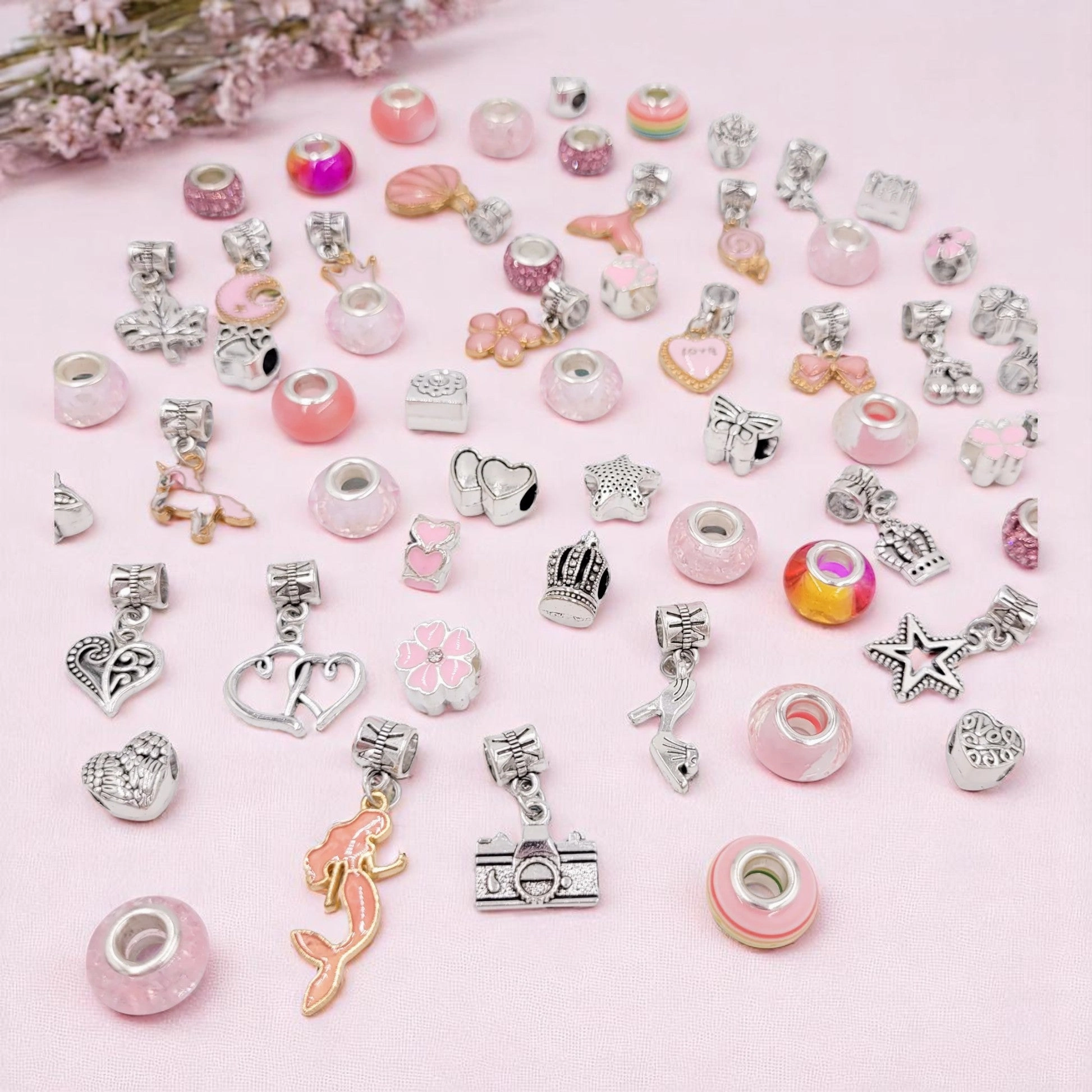 Pandora Inspired Jewellery Making Kit | Pink | Rainbow | Red | Purple | Blue | Green