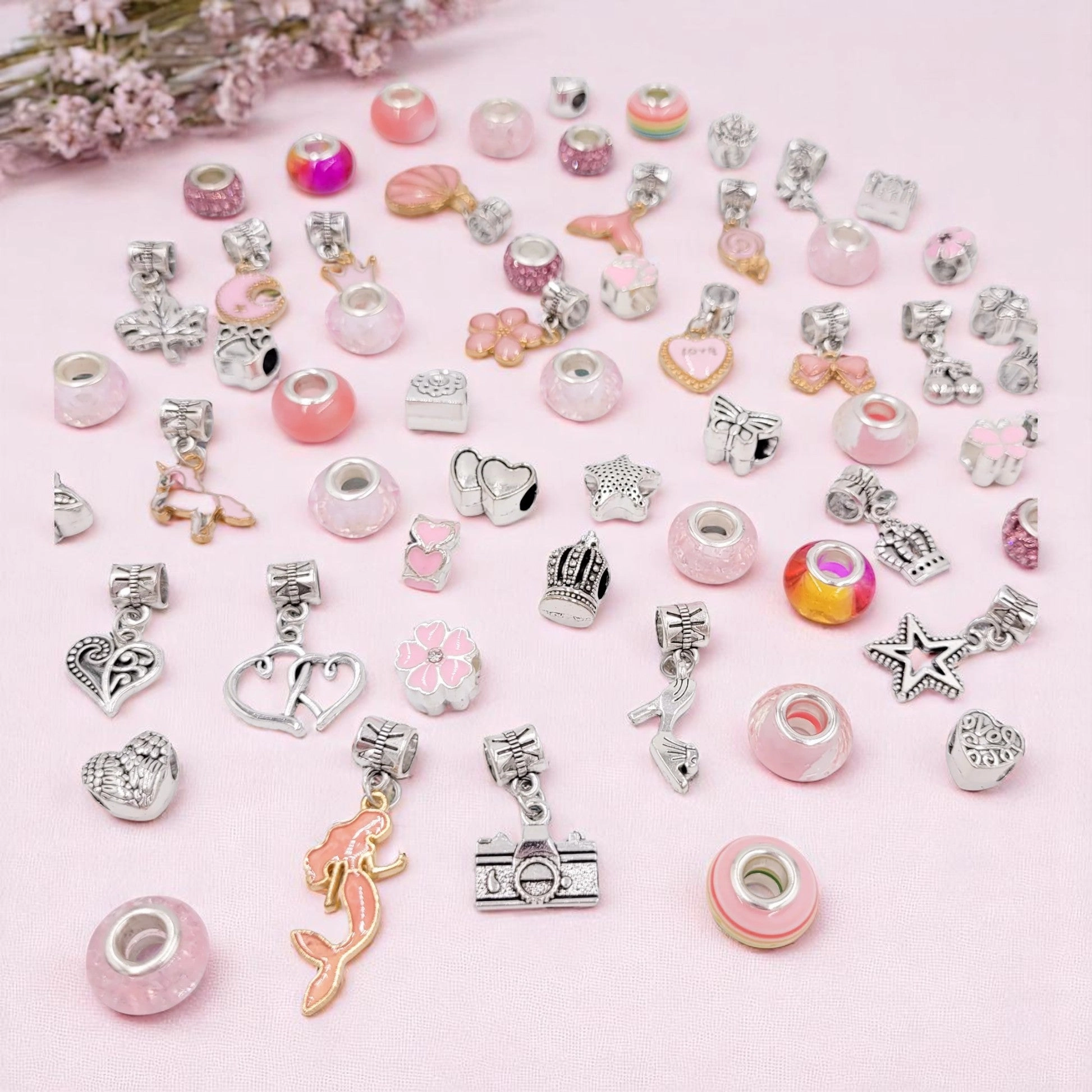 Pandora Inspired Jewellery Making Kit | Pink | Rainbow | Red | Purple | Blue | Green