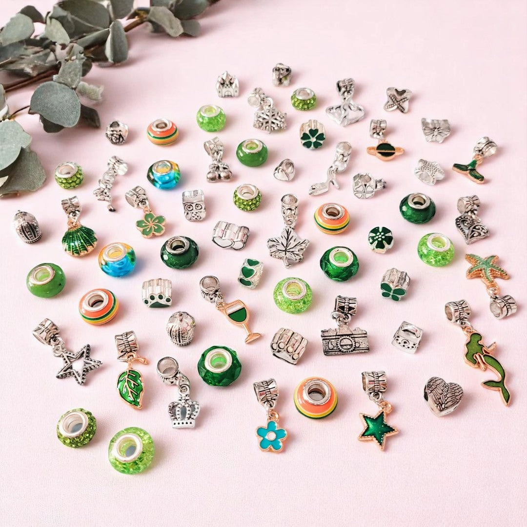 Pandora Inspired Jewellery Making Kit | Pink | Rainbow | Red | Purple | Blue | Green
