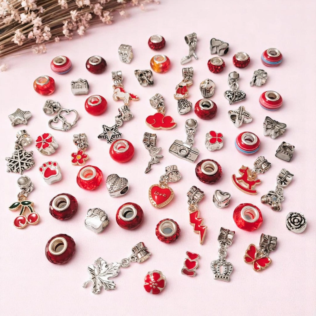 Pandora Inspired Jewellery Making Kit | Pink | Rainbow | Red | Purple | Blue | Green