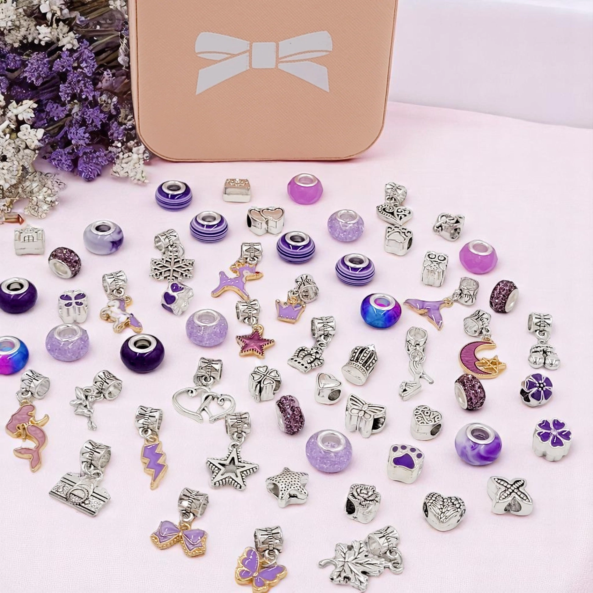 Pandora Inspired Jewellery Making Kit | Pink | Rainbow | Red | Purple | Blue | Green