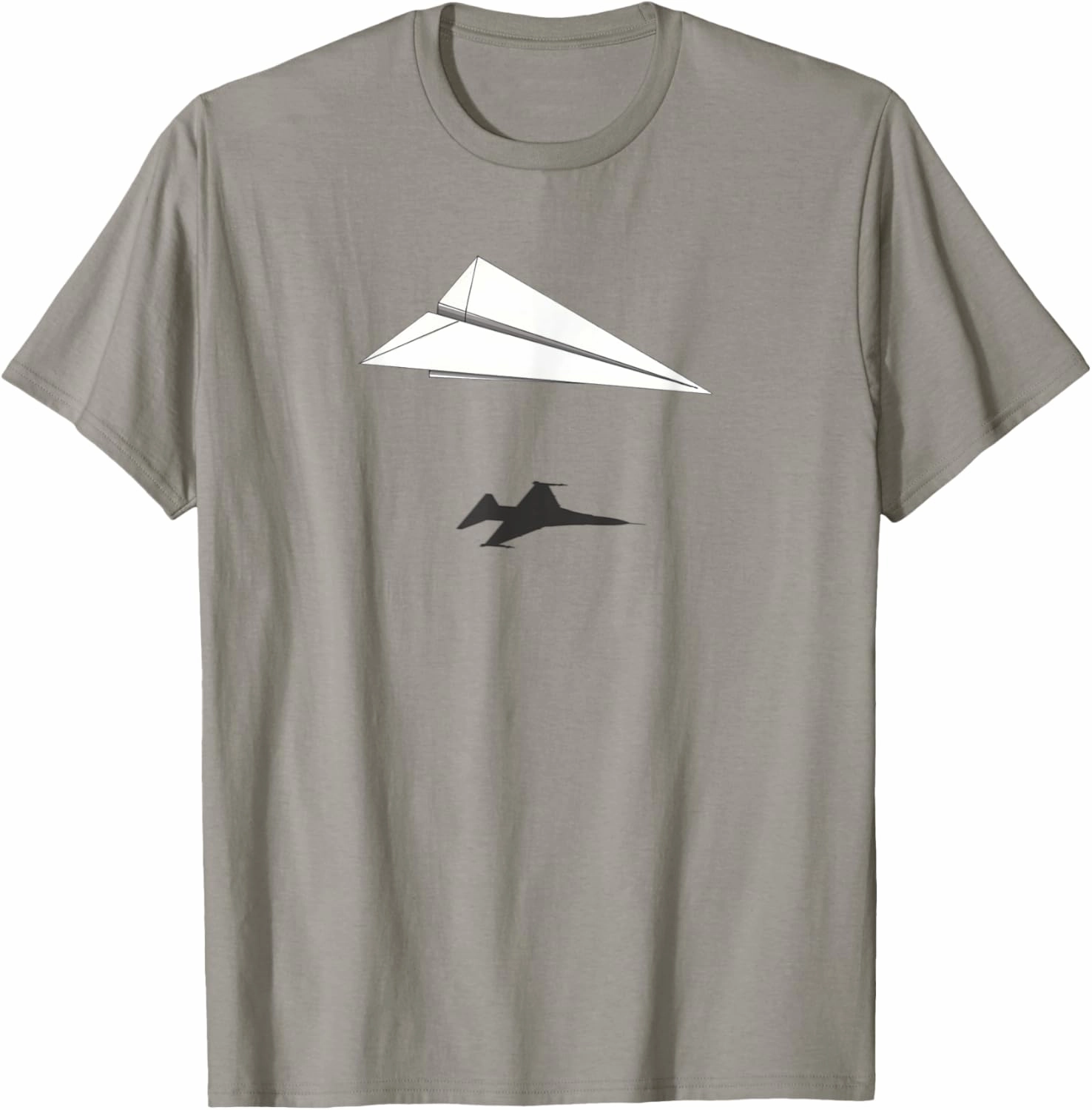 Paper Airplane Shadow F-16 Fighting Falcon T-Shirt