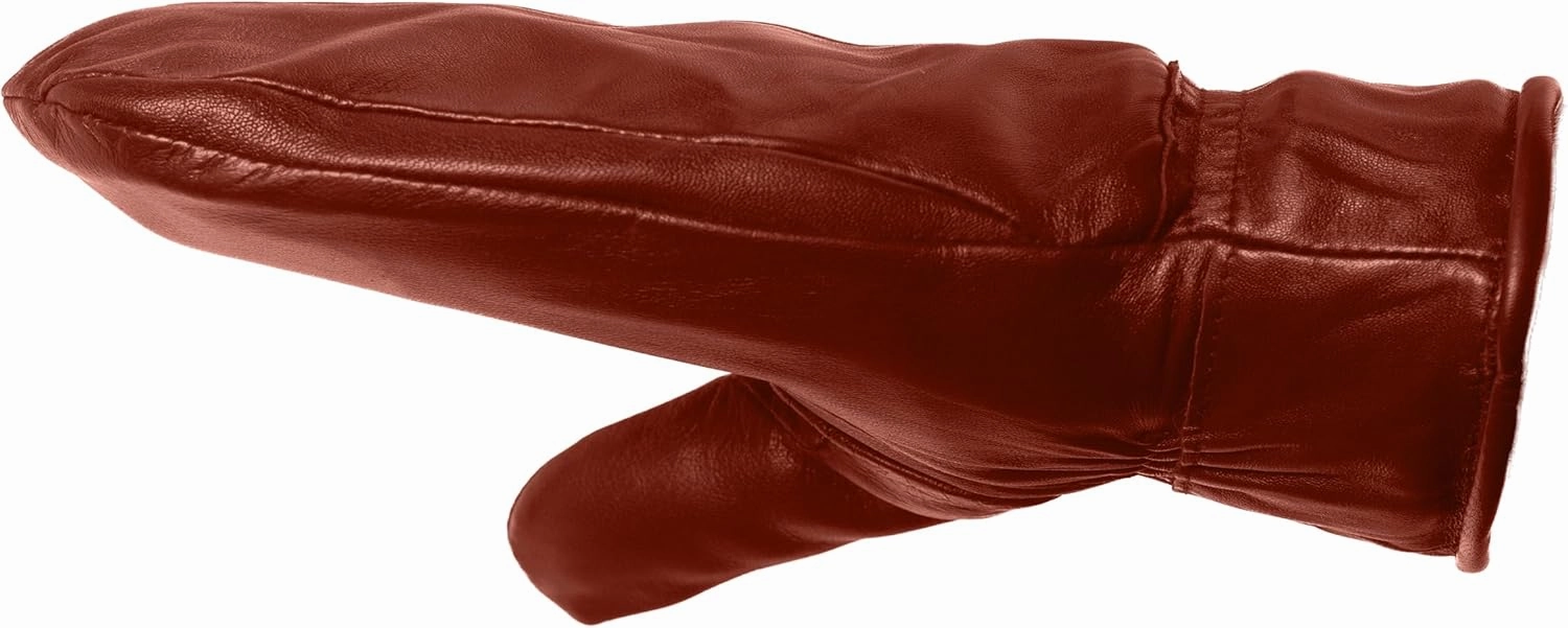 Park City Women’s Leather Mittens (100% Rabbit Fur Lined) Perfect for Driving, Skiing, and Winter Wear (Premium Lambskin)