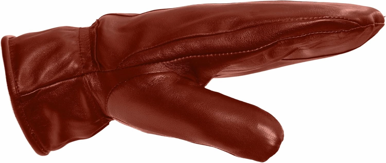 Park City Women’s Leather Mittens (100% Rabbit Fur Lined) Perfect for Driving, Skiing, and Winter Wear (Premium Lambskin)