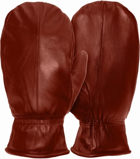 Park City Women’s Leather Mittens (100% Rabbit Fur Lined) Perfect for Driving, Skiing, and Winter Wear (Premium Lambskin)