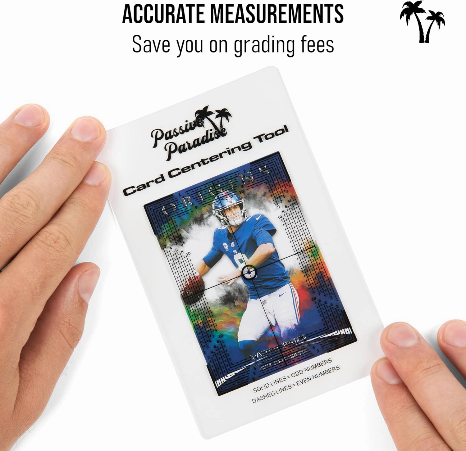 Passive Paradise Card Grading Centering Tool Set - 30x LED Magnifying Tool & Cleaning Cloth Included - Sports Trading Card Submission Pre-Inspection Kit (Centering Tool & LED Magnifying Glass)