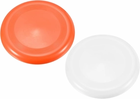 PATIKIL Flying Disc 9 Inch 65 Gram, 2 Pack Ultimate Competition Discs Sport Training Disk for Backyard Lawn Beach Outdoor Park, Orange White