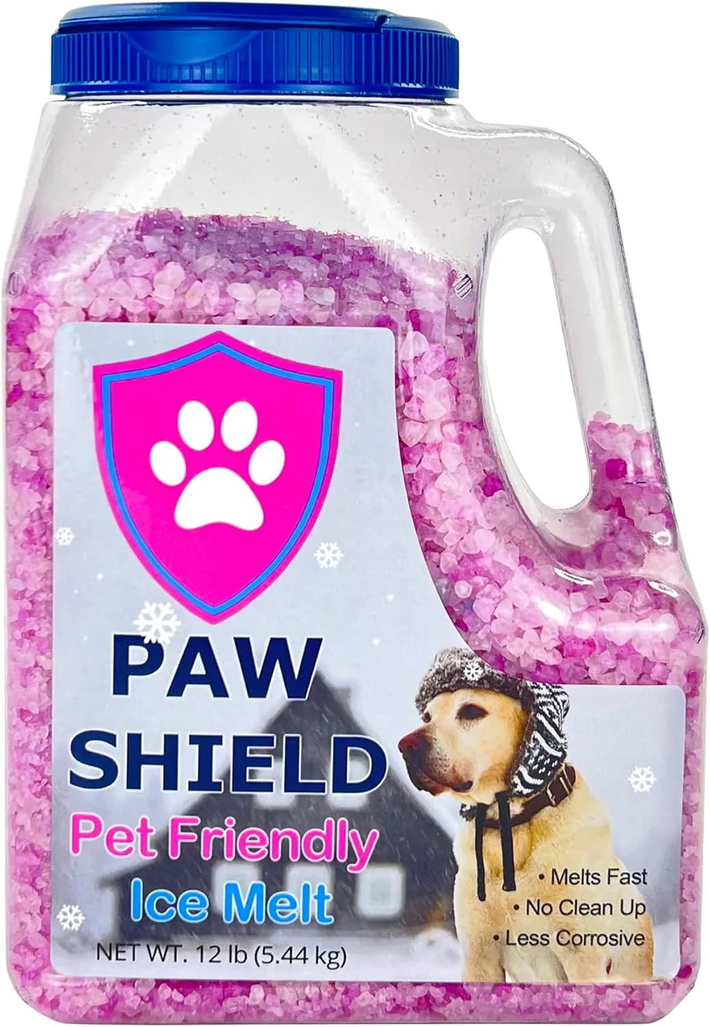 Paw Shield Pet Friendly Ice Melt (12 LB)- A Dual Acting, Natural Based Ice Melt for Snow with a Melting Power of Below Zero Degrees. Keep Your Family Safe During Winters Harshest Conditions!
