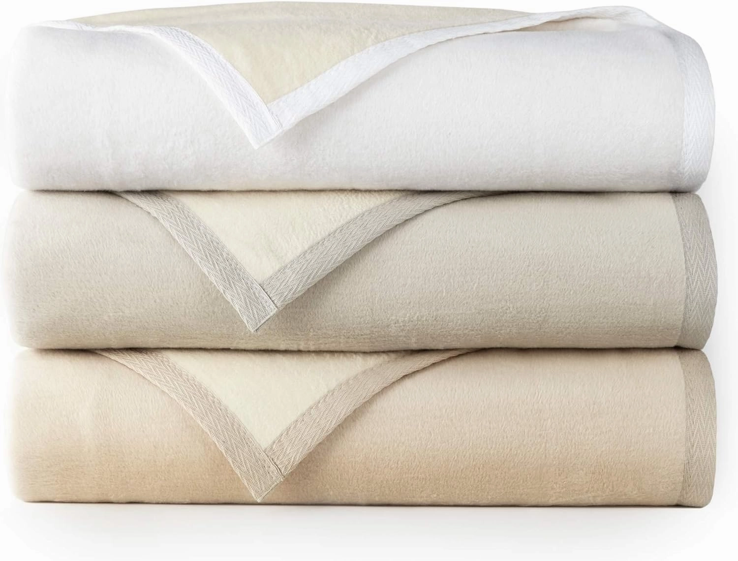 Peacock Alley Favorite Luxury Reversible Cotton Blanket for Year Around Use - 100% Long Staple Cotton, Imported from Portugal - King, Linen