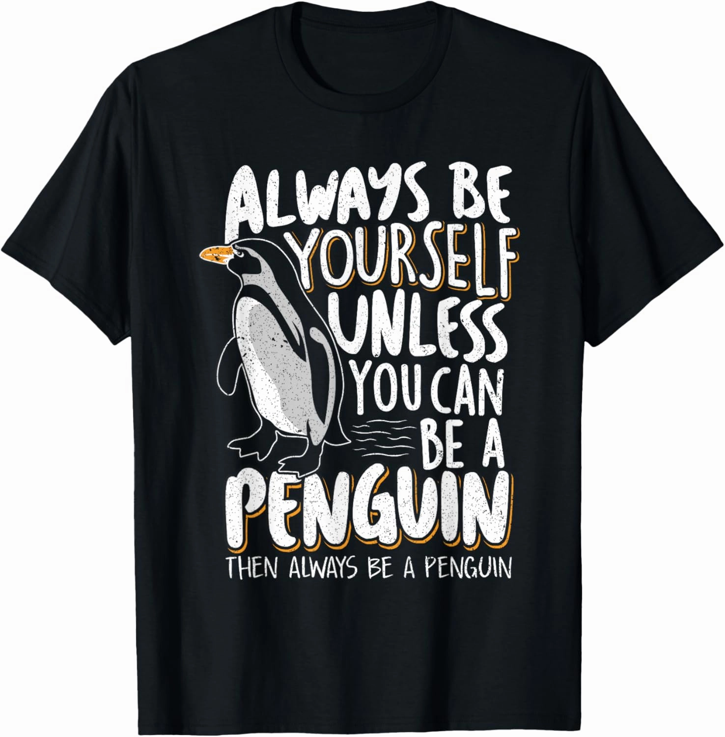 Penguin Lovers & Cute Penguins Always Be a Penguin - Funny Penguin Lover Unisex-Kids T-Shirt - Black - Small - Short Sleeve - Classic Fit - Modern - Novelty - Cotton 60%, Polyester 40%