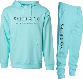 Personalized Tiffany Hoodie and Jogger sweatsuit Set, unisex (US, Alpha, Large, Regular, Regular, Teal)