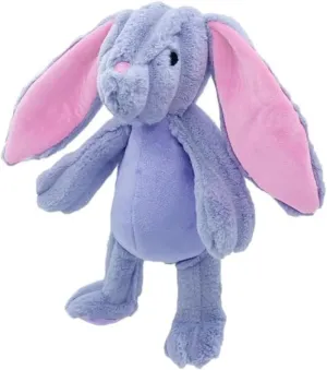 Pet Lou Farm Friends Rabbit, 16-inches Height, Light Purple and Pink, Squeak Toy, Plush, Pet Toys and Supplies