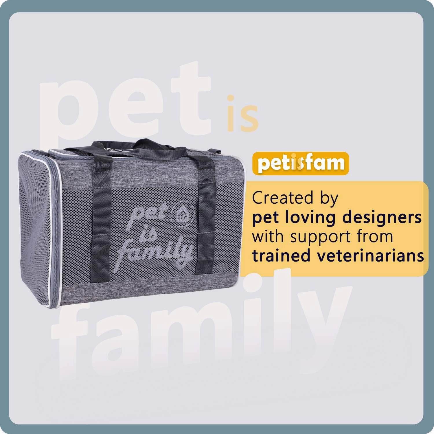petisfam Large Cat Carrier with Privacy Flaps for Nervous and Sensitive Cats