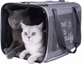 petisfam Large Cat Carrier with Privacy Flaps for Nervous and Sensitive Cats