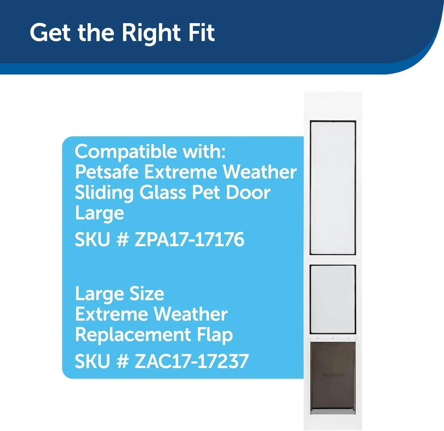 PetSafe Extreme Weather Sliding Glass Pet Door Replacement Flaps – Energy Efficient – Size Large – Compatible Extreme Weather Sliding Glass Pet Door for Dogs and Cats