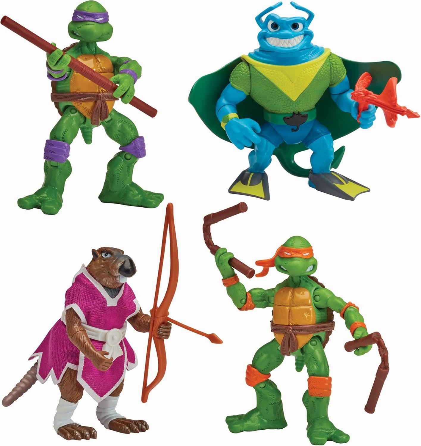 PlayMates Teenage Mutant Ninja Turtles: Classic Adventure Heroes Collection Series 2 Toys - Amazon Exclusive