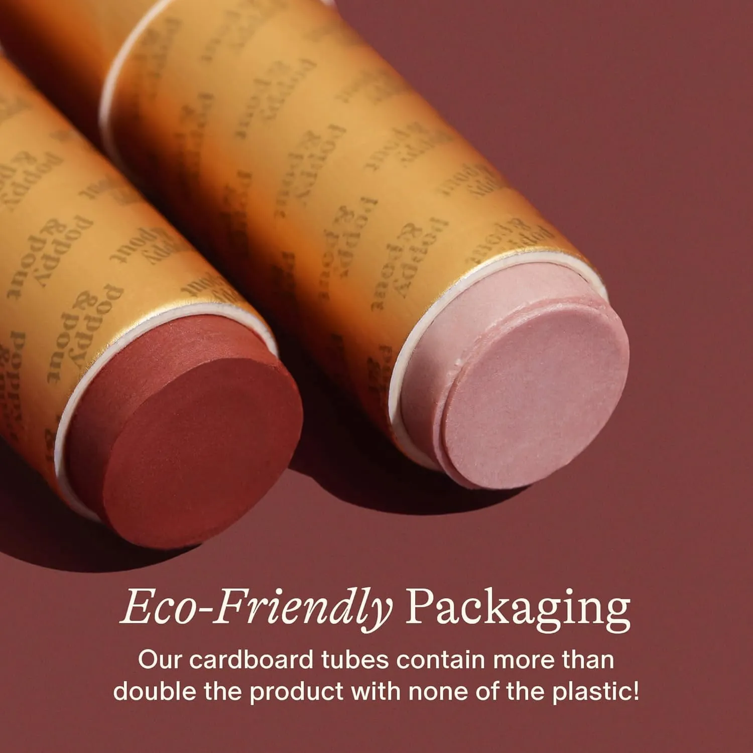Poppy & Pout All Natural Lip Tints, Sustainable Cardboard Tubes, Hand-filled, Beeswax, Vitamin E, Coconut Oil, Cruelty Free (Bare & Beautiful Trio)