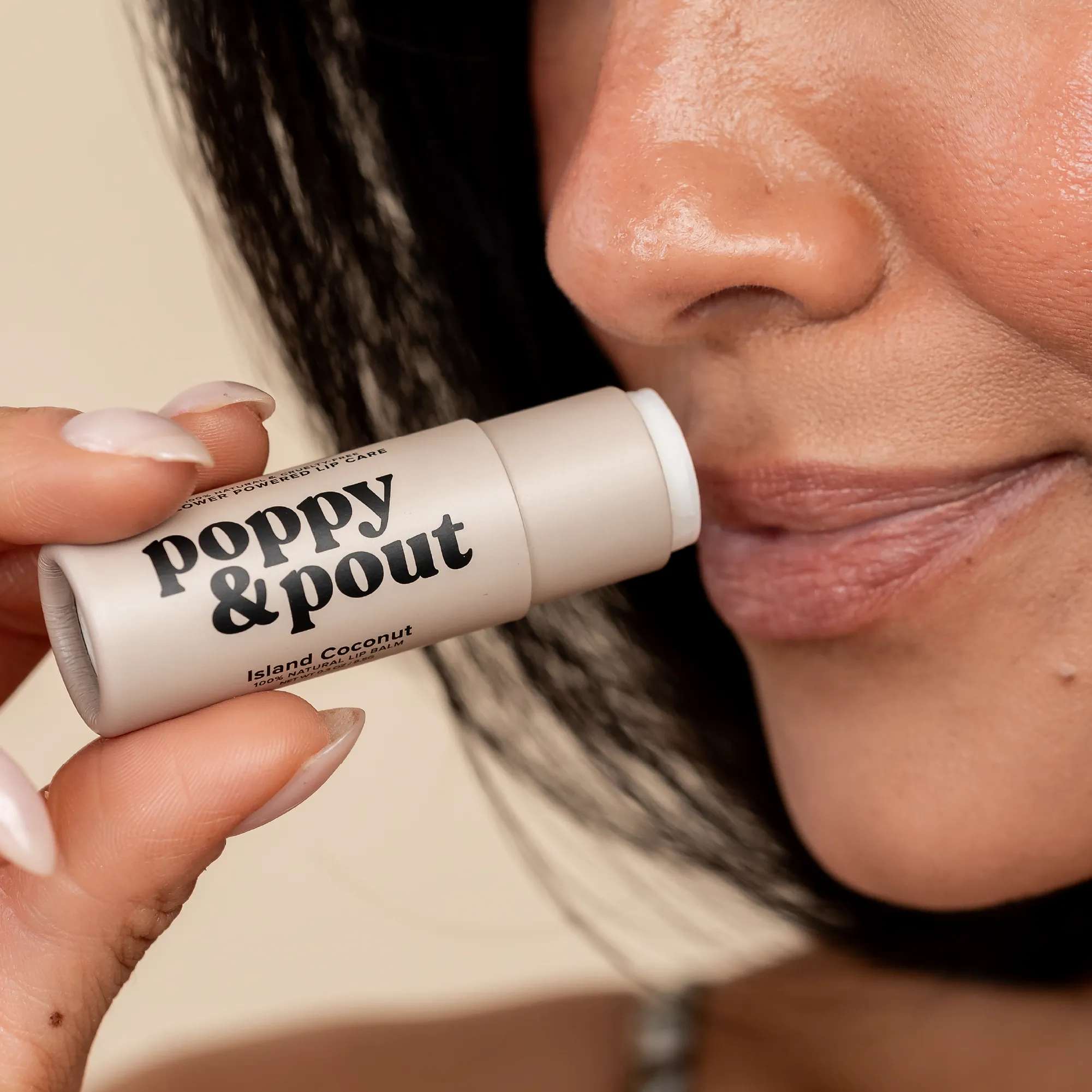 Poppy and Pout Lip Balm, Island Coconut