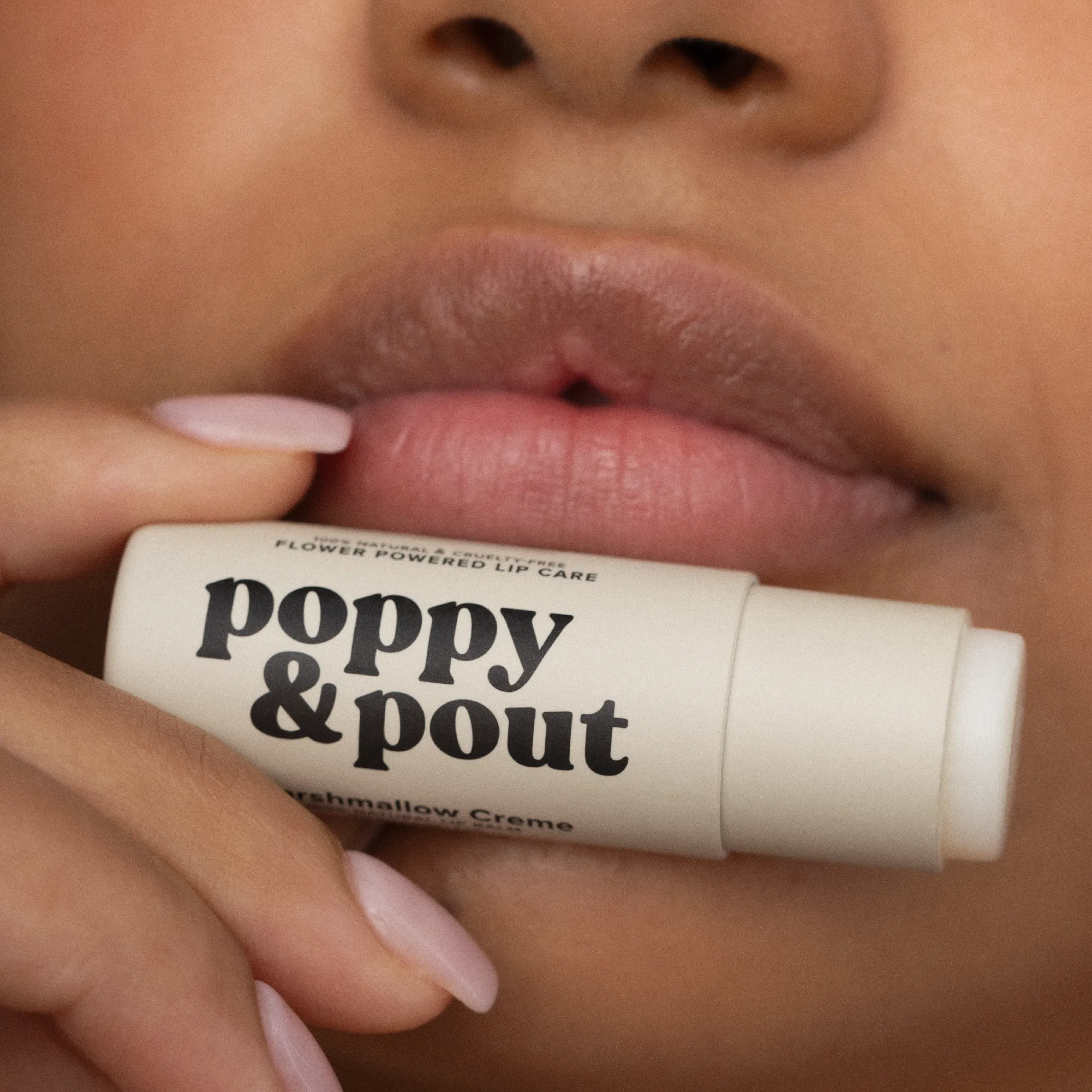 Poppy and Pout Lip Balm, Marshmallow Creme