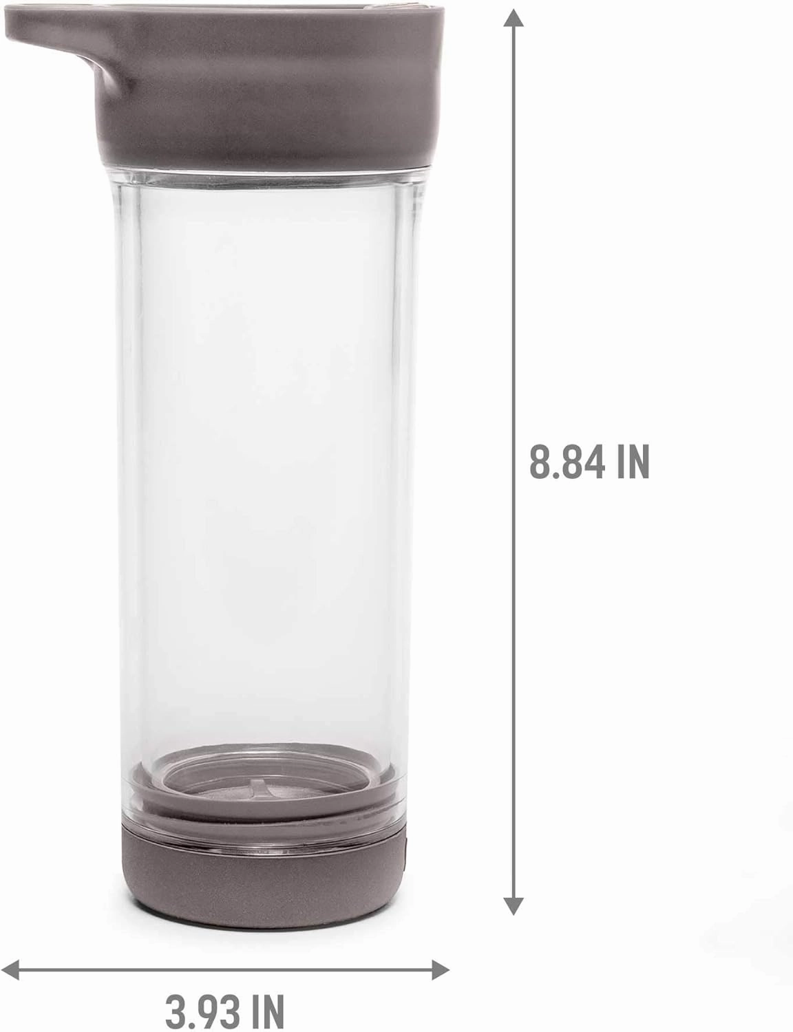 Press and Go Iced Tea Tumbler For Loose Leaf or Bagged Teas, Double Wall Travel Tea Mug with Stainless Steel Infuser, Leakproof, Dishwasher Safe
