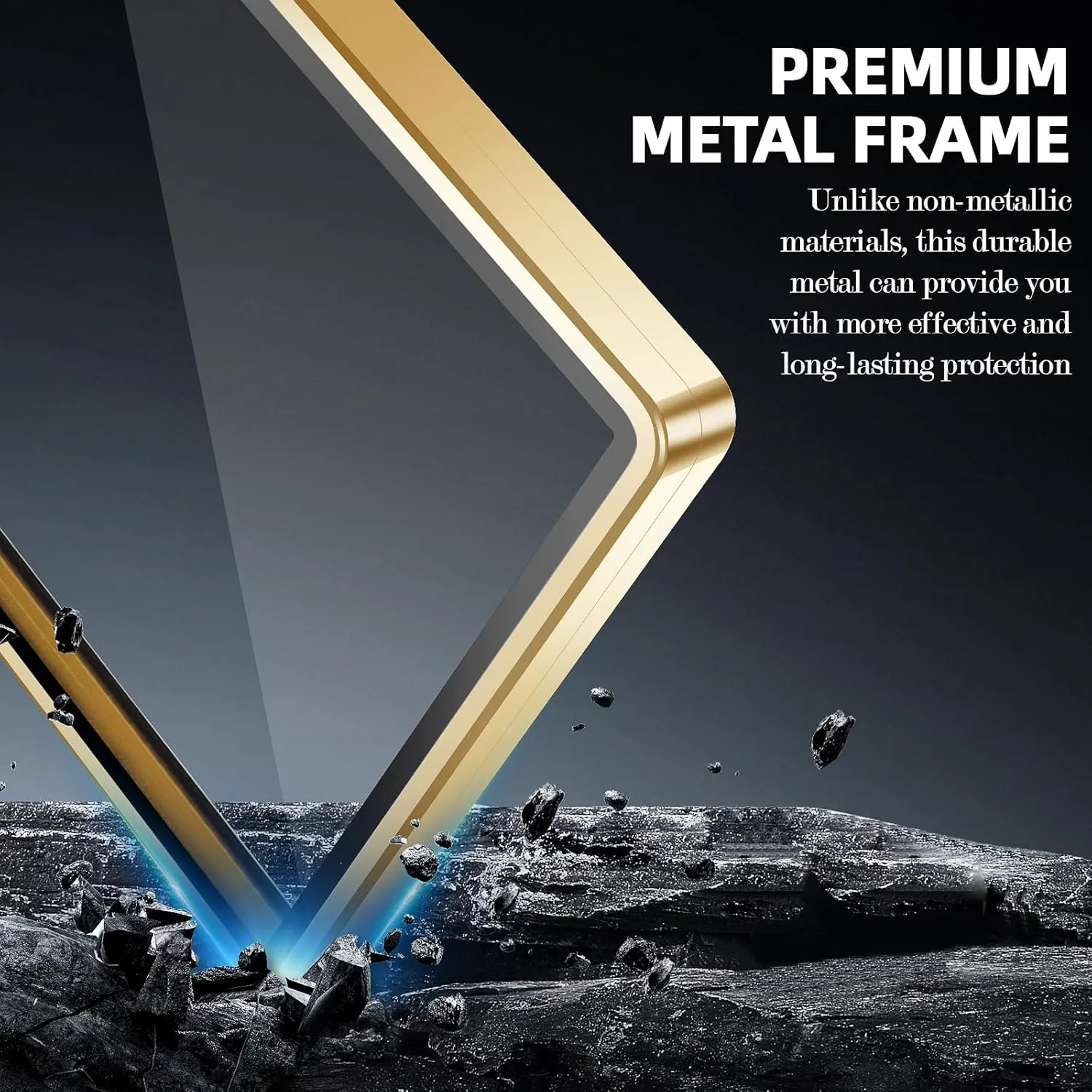 PSA Slab Case, Premium PSA Slab Protector, Metal Graded Card Case for 130PT Standard Card, UV Resistant Composite Glass, Gold